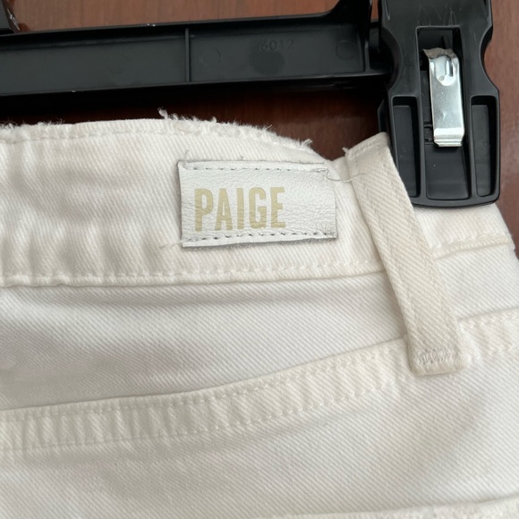 Paige Verdugo Ankle w/Raw Hem Distressed Optic White Women Pants, SZ 23, NWT - Picture 10 of 12